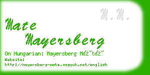 mate mayersberg business card